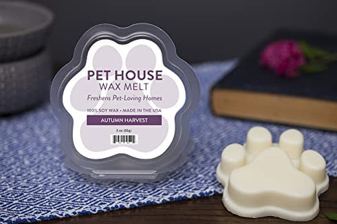 One Fur All 100% Natural Soy Wax Melts in 20+ Fragrances, Pack of 2 by Pet House - Long Lasting Pet Odor Eliminating Wax Melts, Non-Toxic Pet Wax Melts, Made in USA (Autumn Harvest)